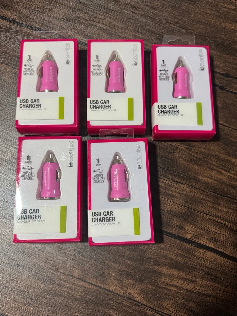 Pink USB Car Charger Bundle